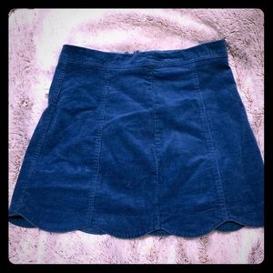 NWOt altard state corduroy scalloped skirt